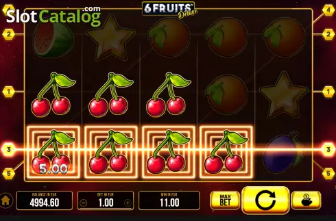 Οθόνη3. 6 Fruits Deluxe Κουλοχέρης