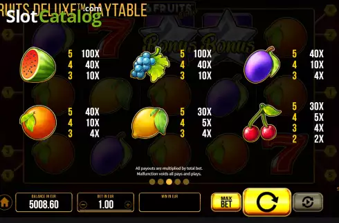 Οθόνη7. 6 Fruits Deluxe Κουλοχέρης