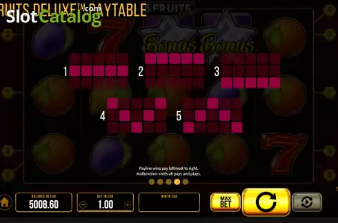 Οθόνη8. 6 Fruits Deluxe Κουλοχέρης