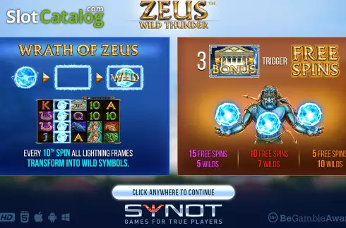Οθόνη2. Zeus Wild Thunder Κουλοχέρης