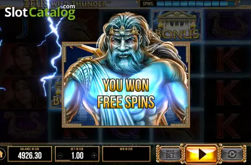 Οθόνη8. Zeus Wild Thunder Κουλοχέρης