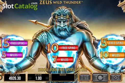 Οθόνη9. Zeus Wild Thunder Κουλοχέρης