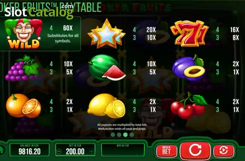 Οθόνη6. 81 Joker Fruits Κουλοχέρης