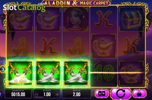 Οθόνη4. Aladdin and The Magic Carpet Κουλοχέρης