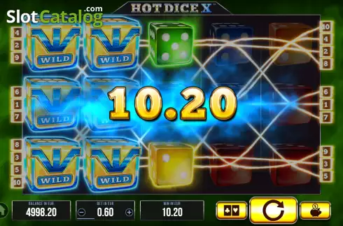 Οθόνη3. Hot Dice X Κουλοχέρης