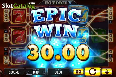 Οθόνη4. Hot Dice X Κουλοχέρης