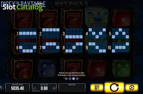 Οθόνη8. Hot Dice X Κουλοχέρης