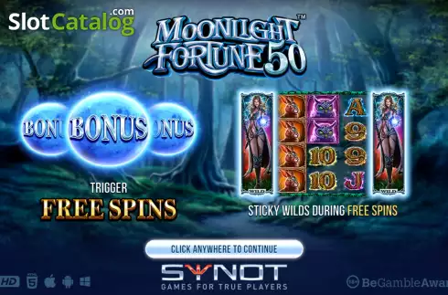 Οθόνη2. Moonlight Fortune 50 Κουλοχέρης