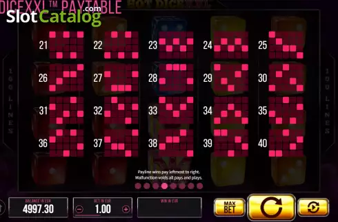 Οθόνη9. Hot Dice XXL Κουλοχέρης