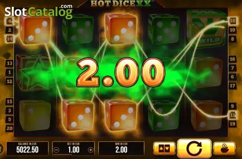 Οθόνη3. Hot Dice XX Κουλοχέρης