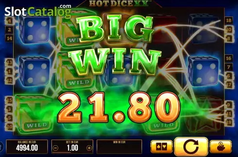Οθόνη4. Hot Dice XX Κουλοχέρης
