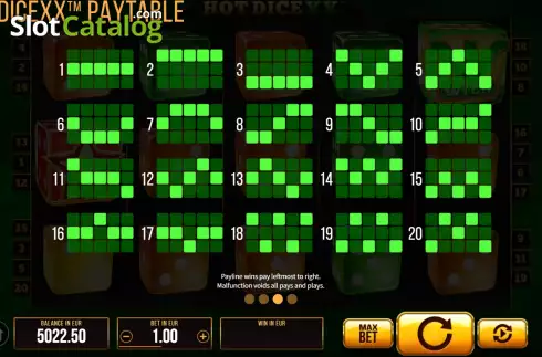 Οθόνη8. Hot Dice XX Κουλοχέρης