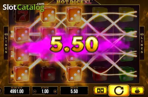 Οθόνη3. Hot Dice XL Κουλοχέρης