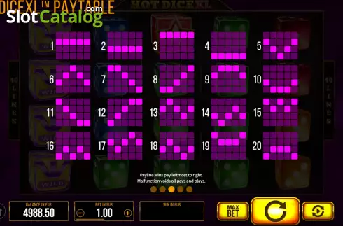 Οθόνη7. Hot Dice XL Κουλοχέρης