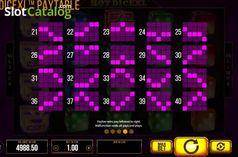 Οθόνη8. Hot Dice XL Κουλοχέρης