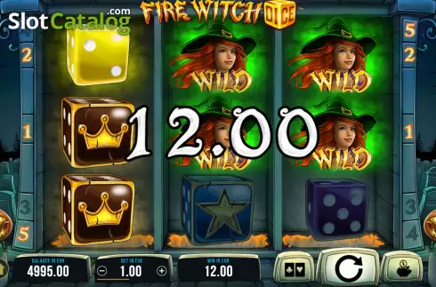 Οθόνη3. Fire Witch Dice Κουλοχέρης