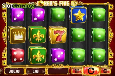 Οθόνη2. Joker's Five Dice Κουλοχέρης