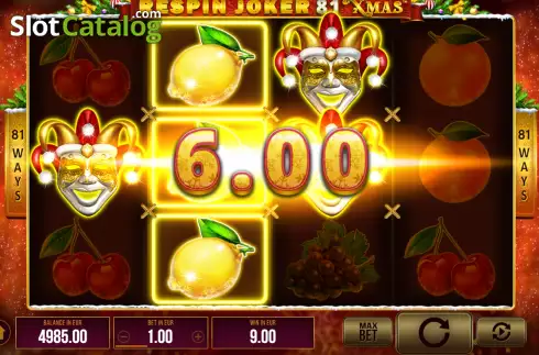 Οθόνη3. Respin Joker 81 Xmas Κουλοχέρης 