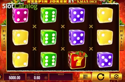 Οθόνη2. Respin Joker 81 Xmas Dice Κουλοχέρης