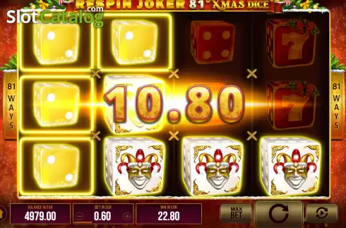 Οθόνη3. Respin Joker 81 Xmas Dice Κουλοχέρης