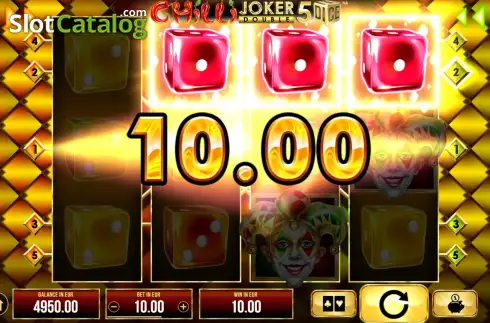 Οθόνη3. Chilli Joker Double 5 Dice Κουλοχέρης