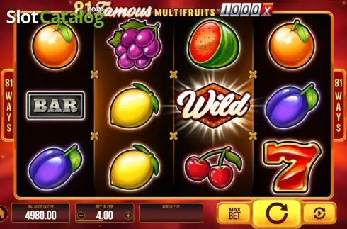 Οθόνη2. 81 Famous Multifruits 1000 Κουλοχέρης