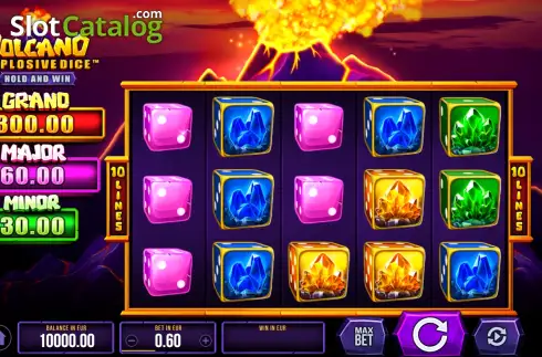 Οθόνη2. Volcano Explosive Dice Κουλοχέρης