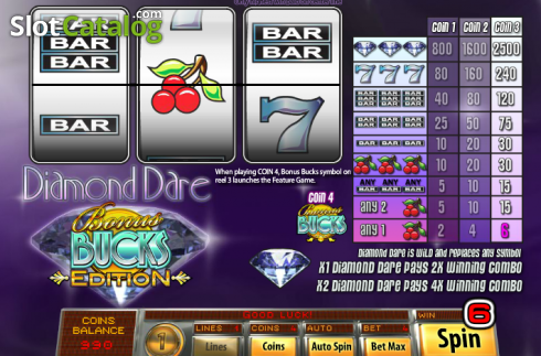 Οθόνη3. Diamond Dare Bonus Bucks Edition Κουλοχέρης