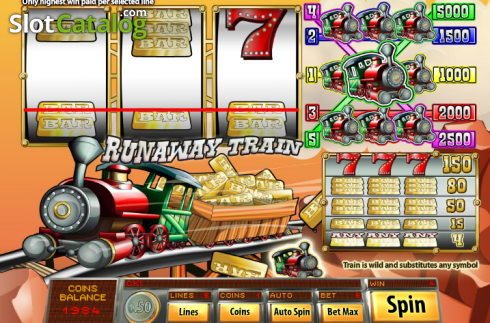 Οθόνη2. Runaway Train (Saucify) Κουλοχέρης