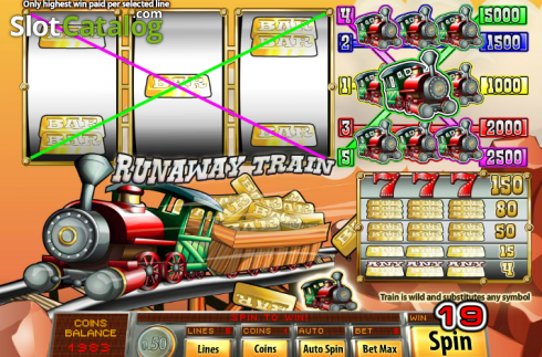 Οθόνη3. Runaway Train (Saucify) Κουλοχέρης