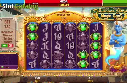 Οθόνη3. Millionaire Genie's Magic Gems Κουλοχέρης