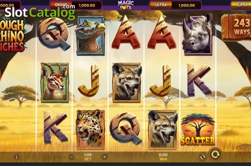 Οθόνη2. Rough Rhino Riches Κουλοχέρης 