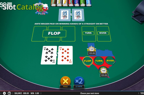 Οθόνη2. Texas Hold'em Plus (Shuffle Master) Κουλοχέρης