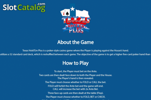 Οθόνη7. Texas Hold'em Plus (Shuffle Master) Κουλοχέρης