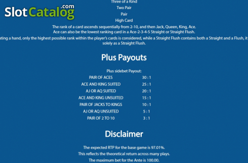 Οθόνη9. Texas Hold'em Plus (Shuffle Master) Κουλοχέρης