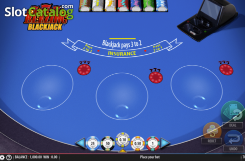 Οθόνη2. Blazing 7's Blackjack Κουλοχέρης