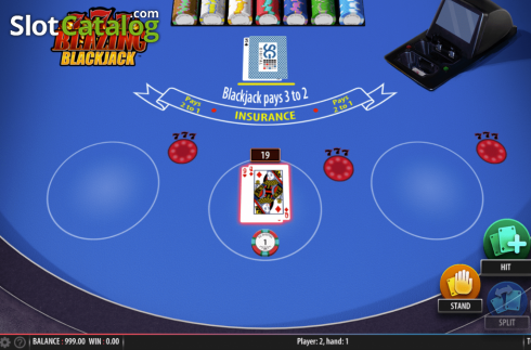Οθόνη4. Blazing 7's Blackjack Κουλοχέρης