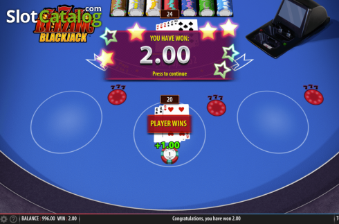 Οθόνη7. Blazing 7's Blackjack Κουλοχέρης