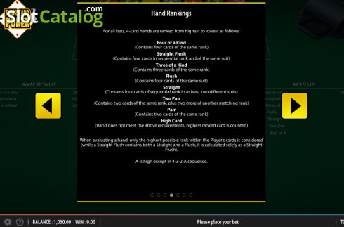 Οθόνη9. Four Card Poker (Shuffle Master) Κουλοχέρης