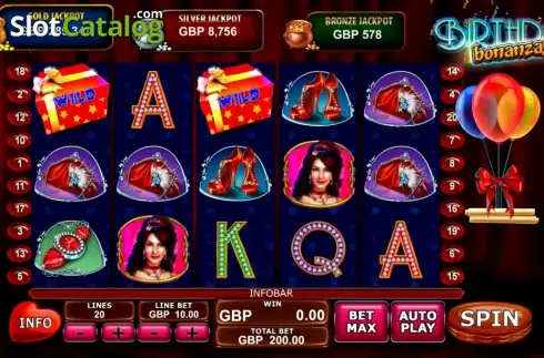 Ροδέλες. Birthday Bonanza Κουλοχέρης