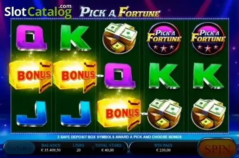 Οθόνη 4. Pick A Fortune Κουλοχέρης