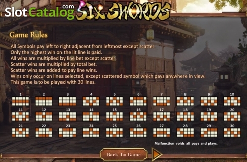 Οθόνη6. Six Swords Κουλοχέρης