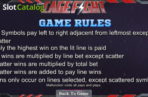 Οθόνη7. Cage Fight Κουλοχέρης
