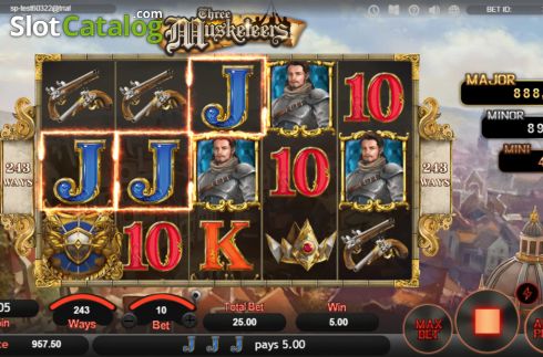 Οθόνη5. Three Musketeers (SimplePlay) Κουλοχέρης