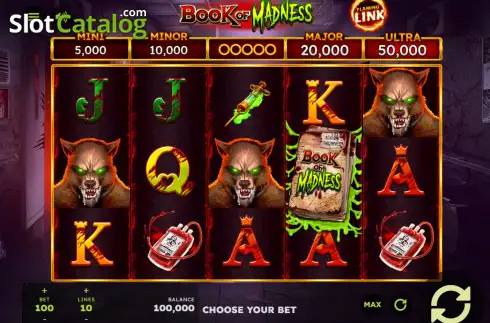 Οθόνη2. Book of Madness Flaming Link Κουλοχέρης 