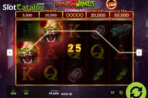 Οθόνη3. Book of Madness Flaming Link Κουλοχέρης 