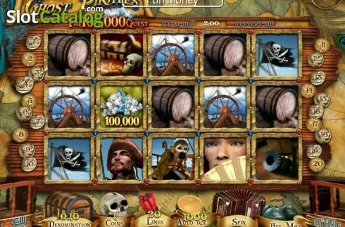 Οθόνη2. Ghost Pirates The 100,000 Quest Κουλοχέρης 