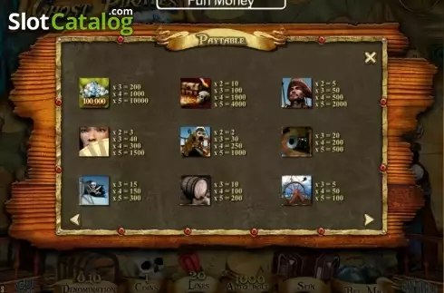 Οθόνη3. Ghost Pirates The 100,000 Quest Κουλοχέρης 