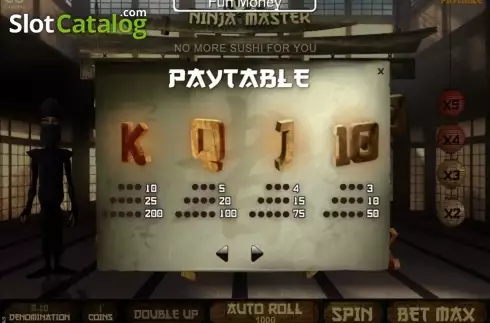 Οθόνη3. Ninja Master Κουλοχέρης 