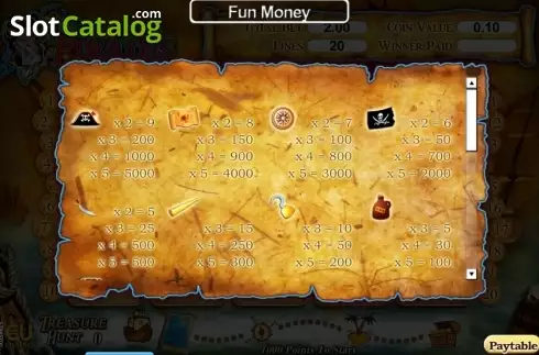 Οθόνη2. Pirates Treasure Hunt Κουλοχέρης
